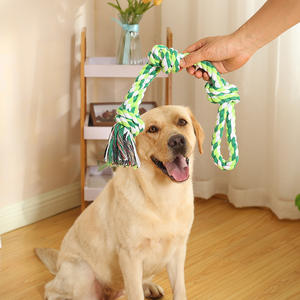 El yapımı hiçbir gıcırtı sert dayanıklı çiğnemek 3 düğüm köpek için ip oyuncak - Product Image 4