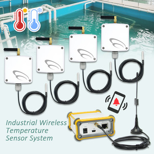 Multi Point Monitoring Temperature Aquaculture Ponds 4 Sets Industrial Wireless Temperature Sensor System Plastic OEM <b>Smart</b> App - Product Image 1