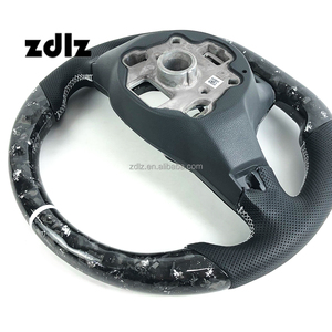 Volant personnalisé en cuir perforé noir, fibre de carbone forgée argentée pour Volkswagen <span class=keywords><strong>Golf</strong></span> 8 Mk8 Mk7.5 GTI <span class=keywords><strong>GTR</strong></span> - Product Image 5