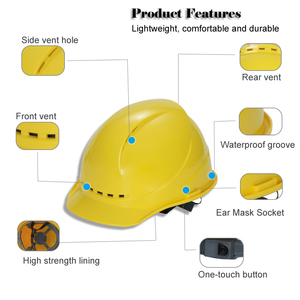 Thông gió sợi thủy tinh & ABS mũ cứng xây dựng khai thác mỏ Mũ bảo hiểm an toàn - Product Image 2