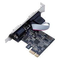 Tarjeta controladora serie PCIe a puerto dual RS232 DB9-Adaptador serie PCI Express para Windows/Linux