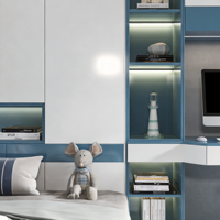Minimalistisches Modernes Multifunktionales Holz-Schlafzimmermöbel-Set Kleiderschrank Stauraum Bett Arbeitsplatz Maßgefertigt für Hotel Apartment Villa