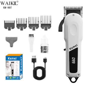 เครื่องตัดผม <span class=keywords><strong>KEMEI</strong></span> KM-807 <span class=keywords><strong>แบ</strong></span><span class=keywords><strong>ต</strong></span><span class=keywords><strong>เต</strong></span>อรี่ลิเธียม<span class=keywords><strong>แบ</strong></span>บชาร์จได้ 2000mAh สำหรับผู้ชาย เครื่องเล็มผม <span class=keywords><strong>ต</strong></span>ัดผม สำหรับร้าน<span class=keywords><strong>ต</strong></span>ัดผม - Product Image 1
