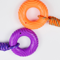 Anneau de traction en corde en nylon Jouet à mâcher pour animaux de compagnie Nettoyage des dents molaires Jouets pour chiens de guerre