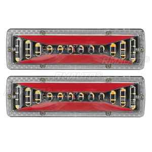 1 Paire de feux arrière LED dynamiques 12V 37LED / 24V 42LED pour voiture, camion, feux de freinage, clignotants, feux de recul, remorque, camionnette, camion, bus, camping-car - Product Image 6