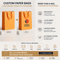 Individuell bedruckte Geschenktüten aus Karton mit Logodruck, beschichtete Papiertüten mit Bandhenkeln für Schmuckgeschäfte.