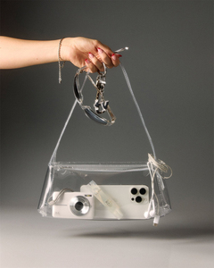 Fabrication sur mesure <span class=keywords><strong>de</strong></span> sacs à bandoulière transparents en PVC 100% pour femmes, sacs en PVC transparents, sacs à main en PVC transparent - Product Image 3