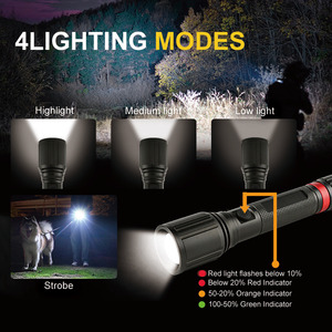 Brightenlux bán buôn 6000mAh USB sạc <span class=keywords><strong>LED</strong></span> Torch <span class=keywords><strong>3000LM</strong></span> dài Phạm vi công suất cao zoom đèn Pin - Product Image 4