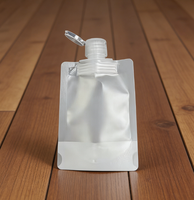 Pochette en plastique transparente personnalisée de 30 ml, 50 ml, 100 ml avec pulvérisateur à pression, pochettes debout recyclables, pochette à bec verseur liquide OEM
