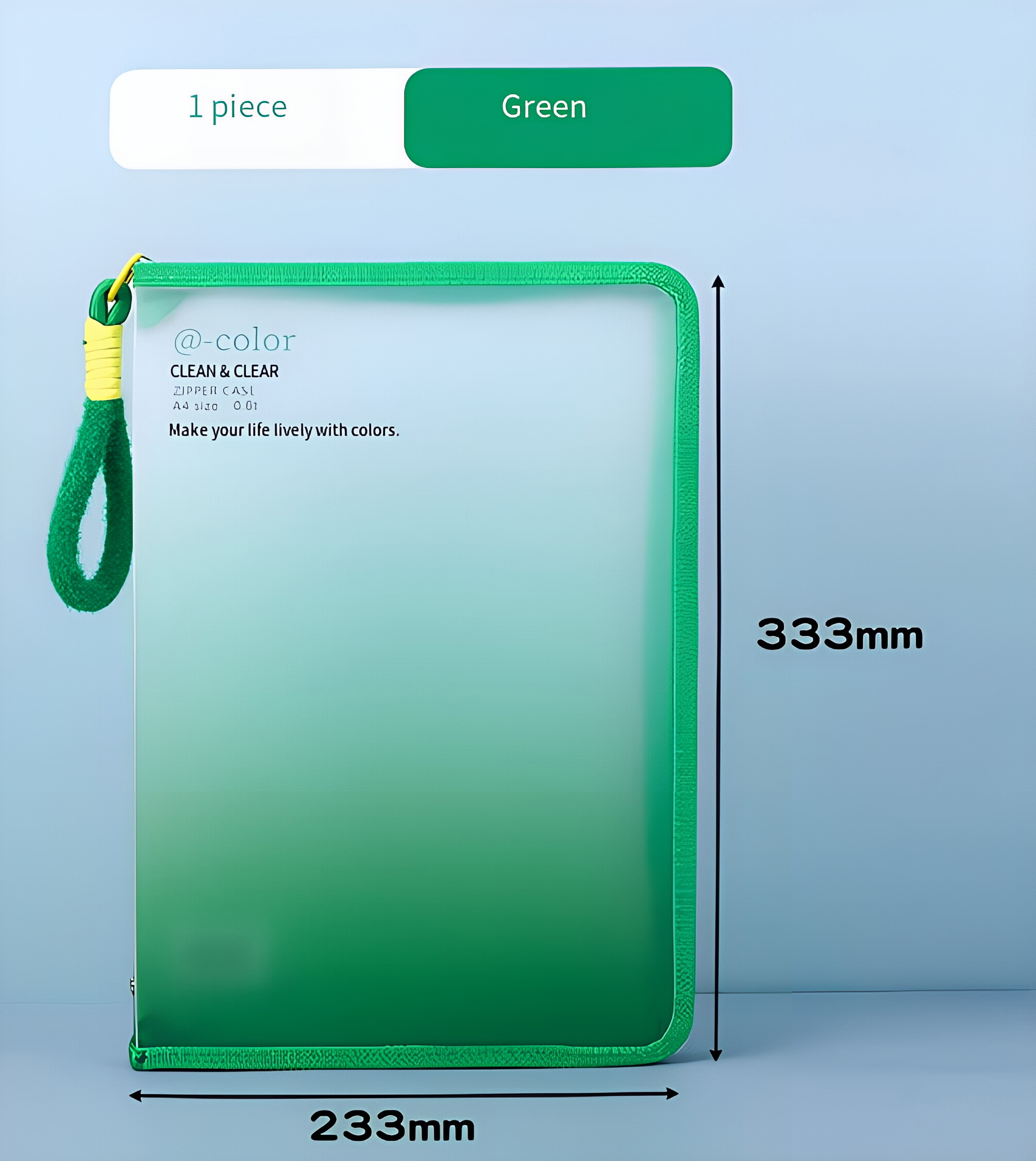A4 gradient green plush pendant