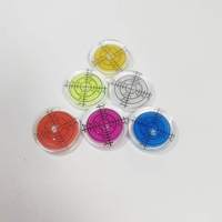 Niveau à bulle industriel bleu en PMMA, 32*7mm, haute précision, à dégradé, type Bullseye, pour caméra, mini-vial rond
