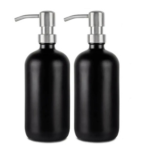 <b>Glass</b> Spray Pump <b>Bottle</b> with Spray Gun 500ml 16oz <b>Empty</b> Boston Round Clear Amber Room <b>Glass</b> Spray <b>Bottle</b> with Trigger Sprayer - Product Image 4