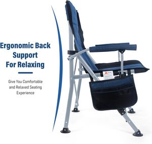 Fábrica al por mayor al aire libre portátil plegable Silla de camping Silla de playa con portavasos bolsa de almacenamiento para senderismo pesca viajes - Product Image 3