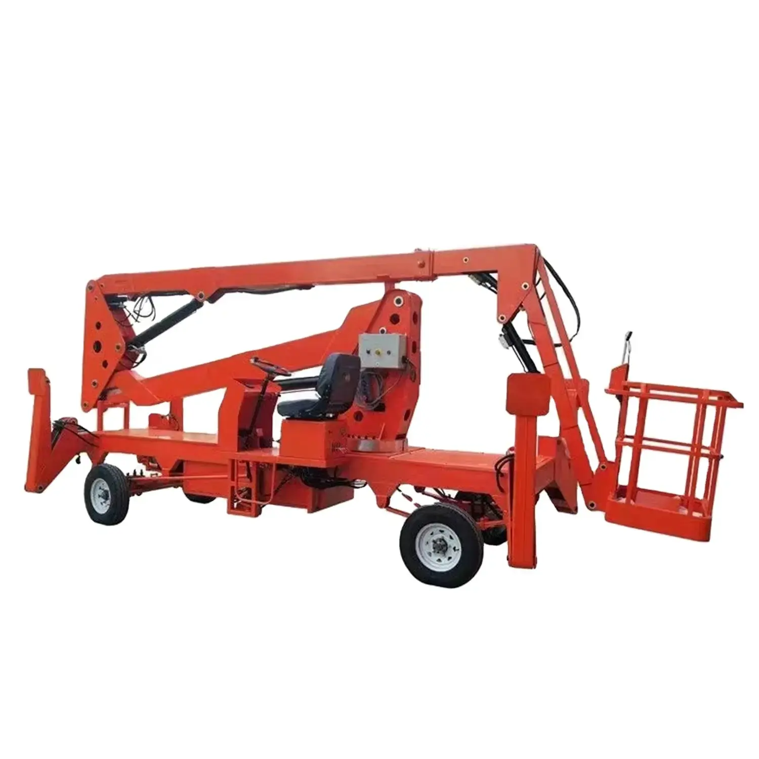 10-16M Mounted Aerial Working Boom Trailer Mounted Boom Man Lift Telescopic Lifting Equipment Trailer jib lift