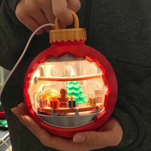 Boule de Noël en plastique imprimée en 3D Oddcraft, ornement créatif sur le thème du cinéma et de la télévision, pièce décorative, OEM et ODM disponibles - Product Image 2