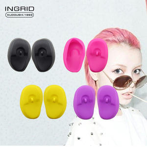 Protector de Orejas de Silicona Negra de Alta Calidad Ingrid Salon, Antideslizante, para Teñir el Cabello y Alisarlo, Herramienta Profesional Portátil para Salón - Product Image 4