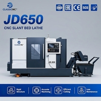 Tour CNC à double broche JD650 pour raccords hydrauliques de petite taille, usinage complet en une seule opération