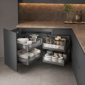 TKK Modern Style Kitchen Furniture Accessories Soft Closing Sliding Pull Out Pantry <strong>Unit</strong> with Glass Magic <strong>Corner</strong> Cabinet <strong>Storage</strong> - Product Image 1
