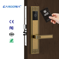 Serrure intelligente RFID NFC rétro européenne, compatible avec la commande par application, clé d'urgence dissimulée, système de gestion PC/mobile gratuit fourni