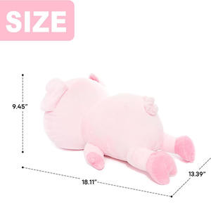 8519 Peluche Kawaii a Forma di Maiale con Occhi Grandi, Giocattoli Imbottiti per Bambini, Bambole Abbracciabili per Dormire, Peluche Pesante a Forma di Maiale - Product Image 3