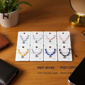 Ensemble de bracelets à breloques en acier inoxydable, 12 pièces, bijoux faits à la main, accessoires de mode unisexes - Product Image 3