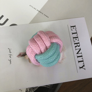 <b>Dog</b> Toys Treat <b>Balls</b> Interactive Hemp Rope <b>Rubber</b> Leaking <b>Balls</b> for Small <b>Dogs</b> Chewing Bite Resistant Toys Pet Tooth Cleaning - Product Image 4