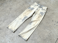 Jeans pour hommes à lavage acide avec logo personnalisé, jeans larges et amples, broderie, patch, pantalon en denim pour hommes