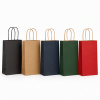 Sacs en papier personnalisés en gros, sacs de transport alimentaire simples et bon marché, sacs en papier kraft brun et blanc avec votre propre logo