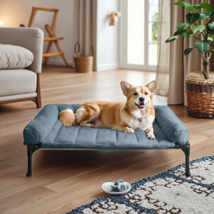 Kühlung Erhöhtes Hunde bett Flauschiges Plüsch polster Kissen Indoor Raised Umwelt freundlicher Winter Verwenden Sie große Hunde Soft Pet Sofa Cot - Product Image 1