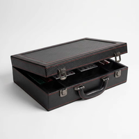Boîte à Mahjong en Cuir, Boîte en Bois, Logo Personnalisé, Vente en Gros, Style Mallette de Luxe, Emballage Artisanal pour Jeu, Étui de Rangement
