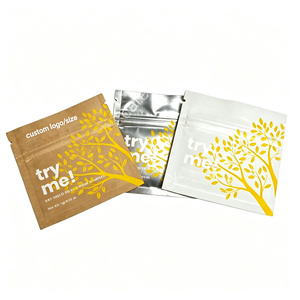 Bolsas de Papel Kraft Biodegradables, Bolsa Plana Sellada por Tres Lados, Tamaño Pequeño, para Envasado de Muestras de Cosméticos - Product Image 1