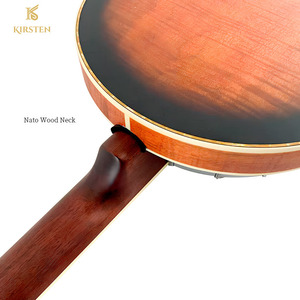 Инструмент-банджо OEM на заказ, полноразмерный, с закрытой задней частью, 5- или 6-струнный, матовый, с резонаторной головкой барабана - Product Image 3