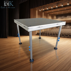 Quick Installation 4x4ft Stage <b>Platform</b> Aluminum Alloy Stage Truss Modular Rectangle Adjustable Legs - Product Image 3