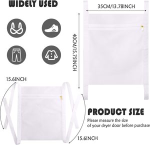 Bolsa de red de lavado para <span class=keywords><strong>secadora</strong></span> de zapatillas blancas grandes, malla HoneyComber con correa de cremallera, zapatos reutilizables, herramienta de lavandería para uso doméstico - Product Image 3
