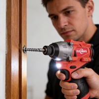 ELECMAPS Perceuse à percussion sans fil électrique 1/4 pouce, sans balais, qualité professionnelle, pour projets industriels et bricolage, 20V, couple maximal 300 N.m