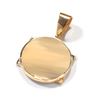 Bijoux hip-hop pour hommes pendentif personnalisé AAAAA CZ lettre plaqué rhodium pendentif grand cercle rappeur nom initial glacé