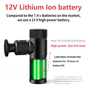 Bosmaa Crossgun Mini Masseur, corps entièrement métallique, pistolet de massage complet avec 4 accessoires, batterie 2600mAh - Product Image 3