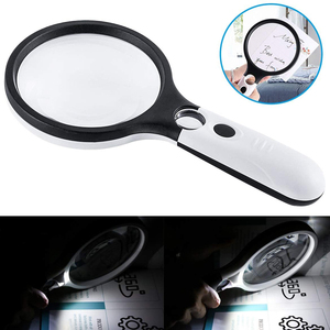 पढ़ने के लिए एलईडी लाइट 3x 45x उच्च आवर्धन के साथ हाथ से प्रबुद्ध आवर्धन - Product Image 6