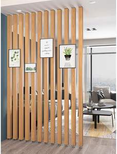 Divisor <span class=keywords><strong>de</strong></span> Habitaciones <span class=keywords><strong>de</strong></span> Pared <span class=keywords><strong>de</strong></span> Piso a Techo, <span class=keywords><strong>Listones</strong></span> <span class=keywords><strong>de</strong></span> <span class=keywords><strong>Madera</strong></span>, Separador <span class=keywords><strong>de</strong></span> Ambientes con Postes, Biombo Decorativo para Entrada - Product Image 1