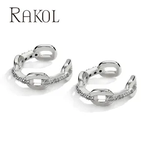 RAKOL EP2753 Popular Ear Cuff Earrings Non Pierced Ears Climber Piercing Cartilage Clip On EarringsEar Wrap Crawler Hook