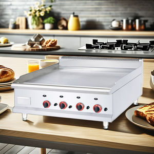 Plancha <span class=keywords><strong>de</strong></span> Cocina <span class=keywords><strong>de</strong></span> Doble Quemador, <span class=keywords><strong>Parrilla</strong></span> <span class=keywords><strong>de</strong></span> Piedra Volcánica, Multifuncional, <span class=keywords><strong>de</strong></span> Gas, Uso Comercial, Acero Inoxidable, Integrada en Mesa - Product Image 6