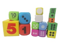 Jeu de dés géants en mousse EVA personnalisée pour l'extérieur - Blocs colorés pour enfants de 3 ans et plus - Jeu éducatif