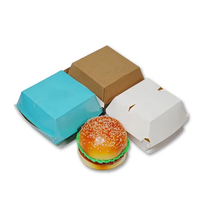 Hộp Đóng Gói Burger Thực Phẩm Bằng Bìa Các Tông Gợn Sóng Hình Bánh <span class=keywords><strong>Hamburger</strong></span> In Đủ Màu Chất Lượng Tốt Bán Sỉ Tùy Chỉnh Có Logo - Product Image 1