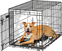 Cages pour animaux de compagnie en métal pliables, robustes et de luxe, avec plateau, faciles à assembler, pour une utilisation en intérieur et en extérieur, pour chiens et chats