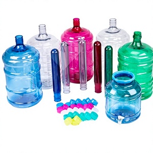 Bouteilles d'eau rondes en plastique PET colorées de 20 L avec bouchons à vis faciles à ouvrir pour le stockage et la distribution de boissons - Product Image 1