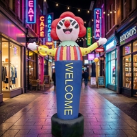 Figurine publicitaire géante gonflable personnalisée en forme de clown pour les promotions de cirque, les carnavals et les grandes inaugurations