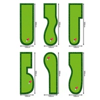 Tapis de putting miniature de golf personnalisé en EVA pour entraînement intérieur/extérieur, livré par le fabricant, idéal pour débuter (pièce unique)