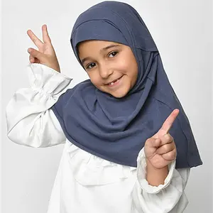 customized instant hijab polo jersey children hijab scarf slip-on hijab
