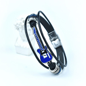 <span class=keywords><strong>Bracelet</strong></span> en <span class=keywords><strong>cuir</strong></span> de basse jazz <span class=keywords><strong>moderne</strong></span> pour étudiants <span class=keywords><strong>Bracelet</strong></span> à la mode en alliage de zinc fait à la main avec boucle en acier inoxydable - Product Image 1