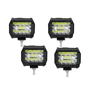 Auxtings-barre lumineuse de travail LED 12V-24V, barre d'éclairage, 4 pouces, 60W, 20LED, 6000K, pour voiture, camion, moto, SUV, ATV, voiture, bateau